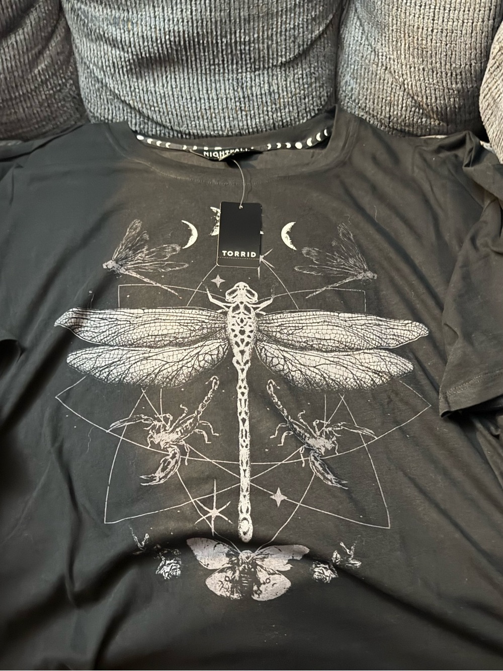 Torrid nightfall Black Graphic Dragonfly Tee size 5
